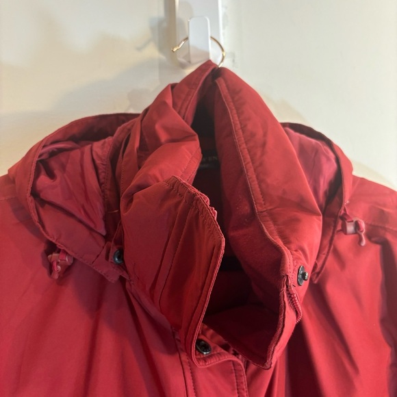 LAND’S END Sz XL Puffer Coat Down Filled Zipper and Snap Closure Hood Pockets - Picture 4 of 11